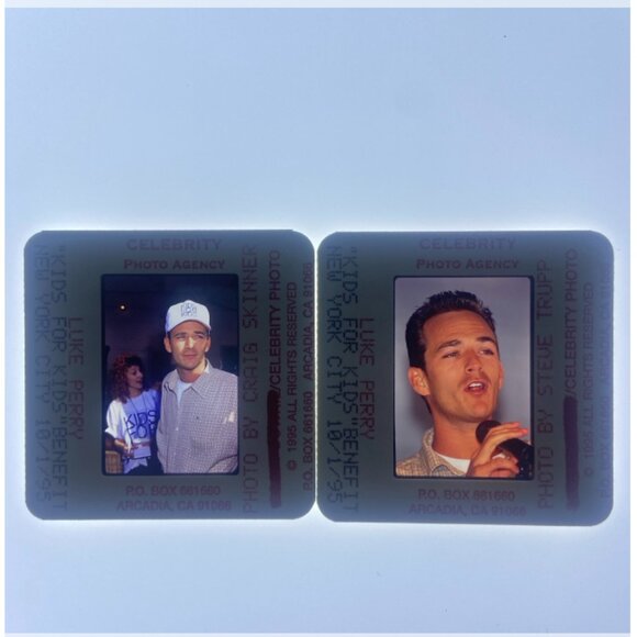 Young Luke Perry‎ Celebrity Photo Agency Card Slide 1995 Riverdale 90210 - Picture 1 of 4